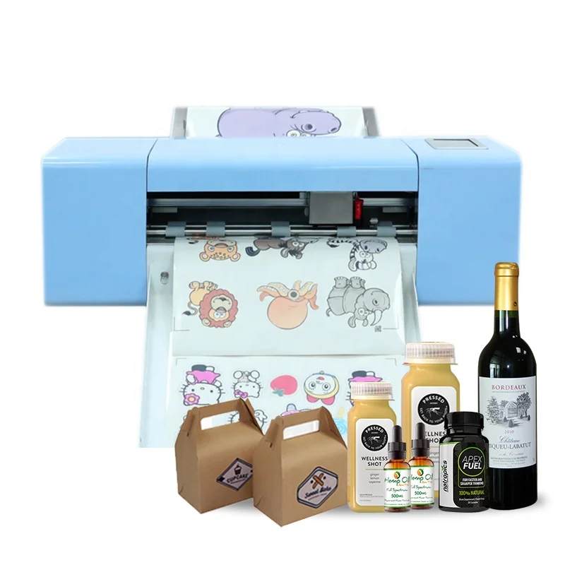 Momo Mini Auto Feeding Label Cutter with Printed Logo Material Saving Cutting Plotter Die Cutting Machine