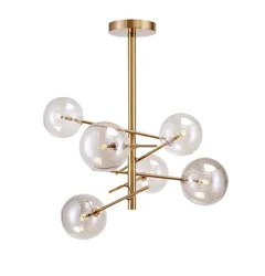 Nordic Postmodern Chandelier Luxury Simple Glass Lamp Tree Branch Magic Bean Molecular Pendant Light Modern Gold Iron 80 3-year