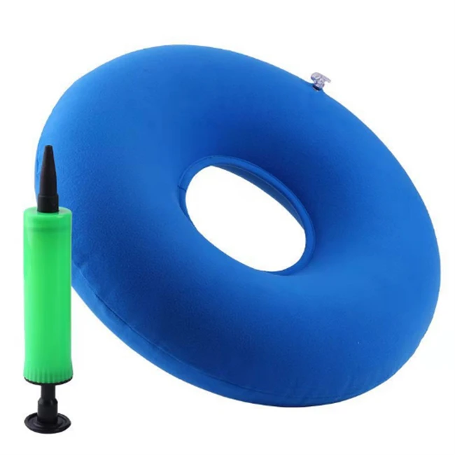 Pro Inflatable Rubber Ring Round Seat Cushion Medical Hemorrhoid Pillow  Donut,Blue