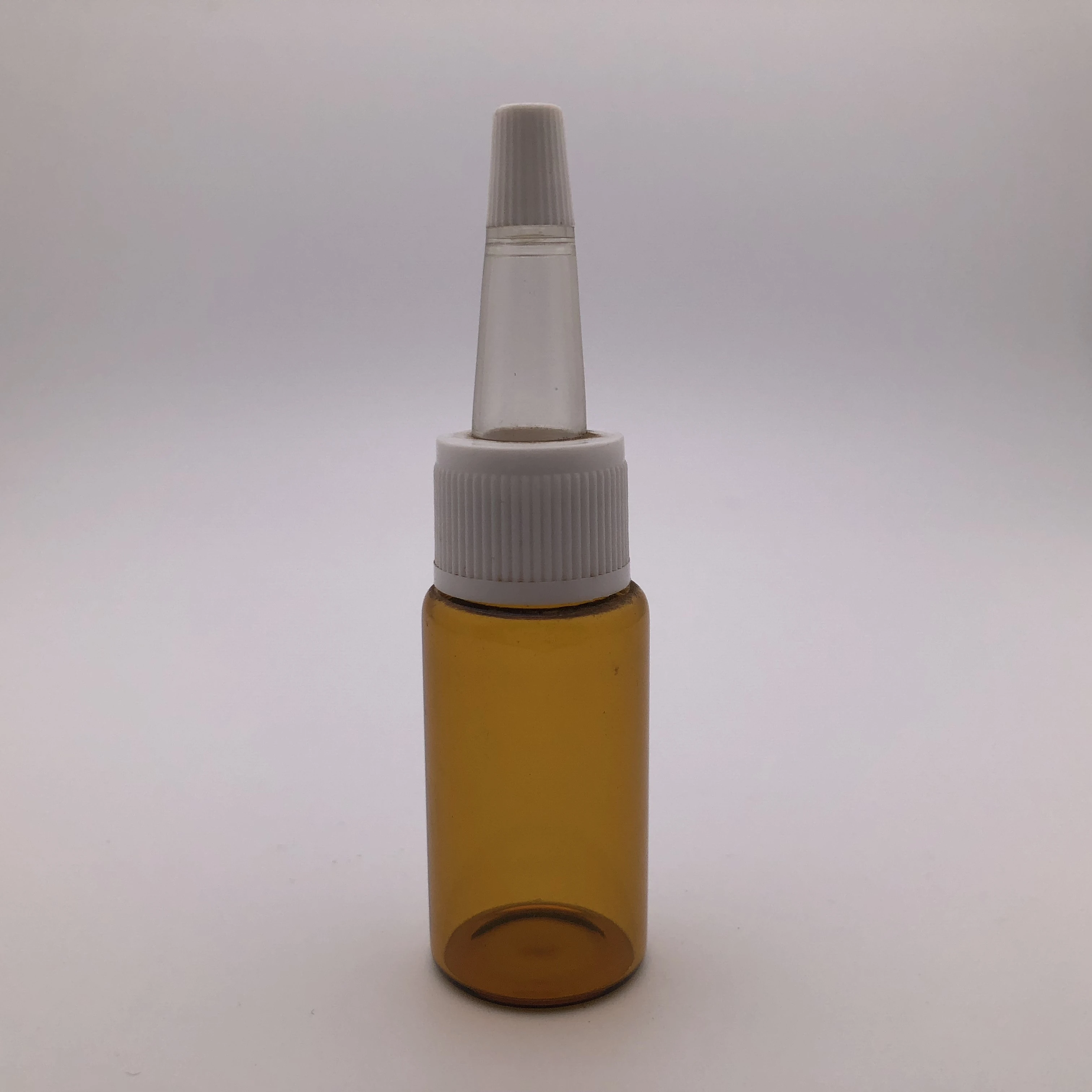 Eco Friendly Skincare Amber Tiny Glass Vials With Lids ISO 20001