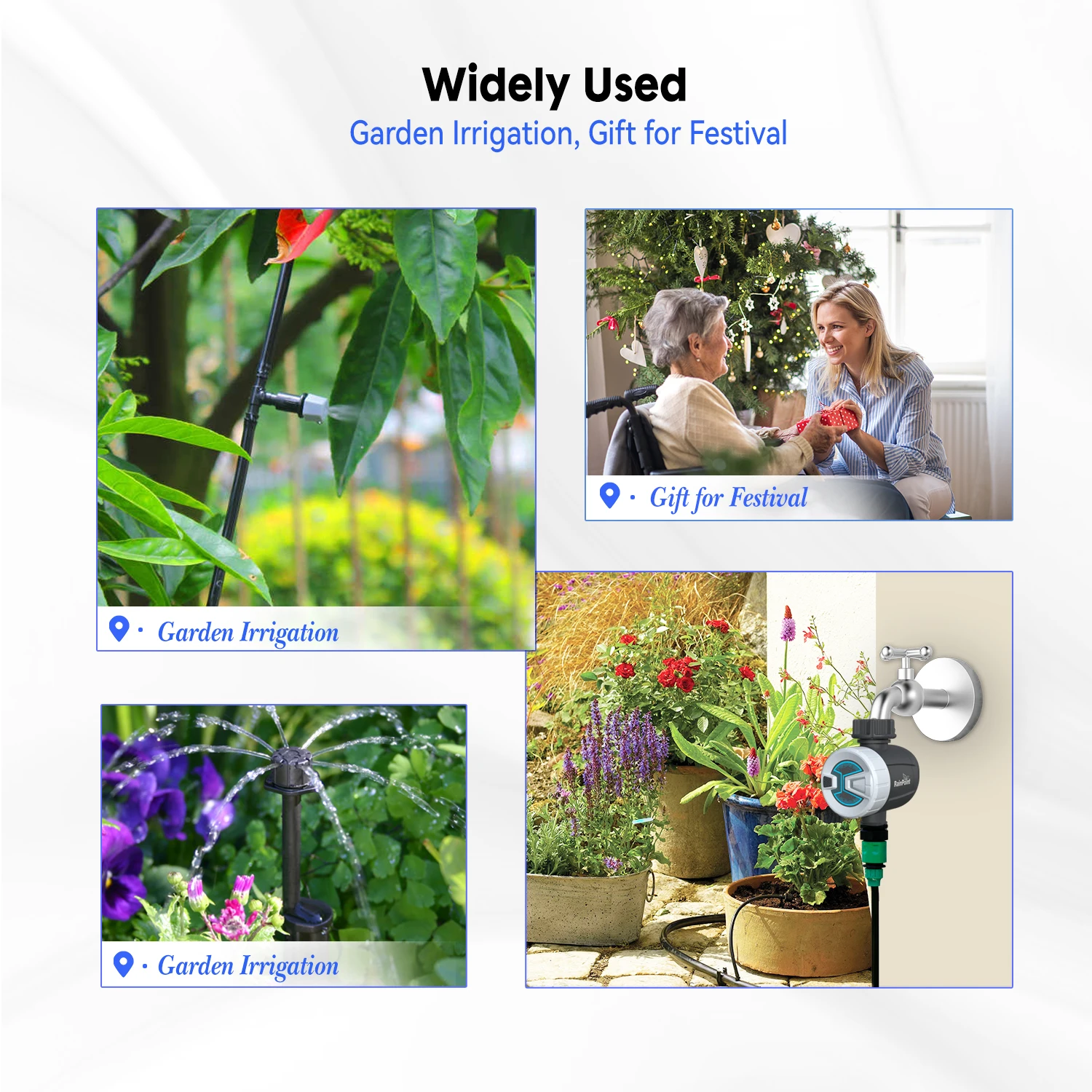 BT Automatic Water Timer Mobile APP Control IP54 Waterproof Garden Lawn Hose Faucet Water Timer