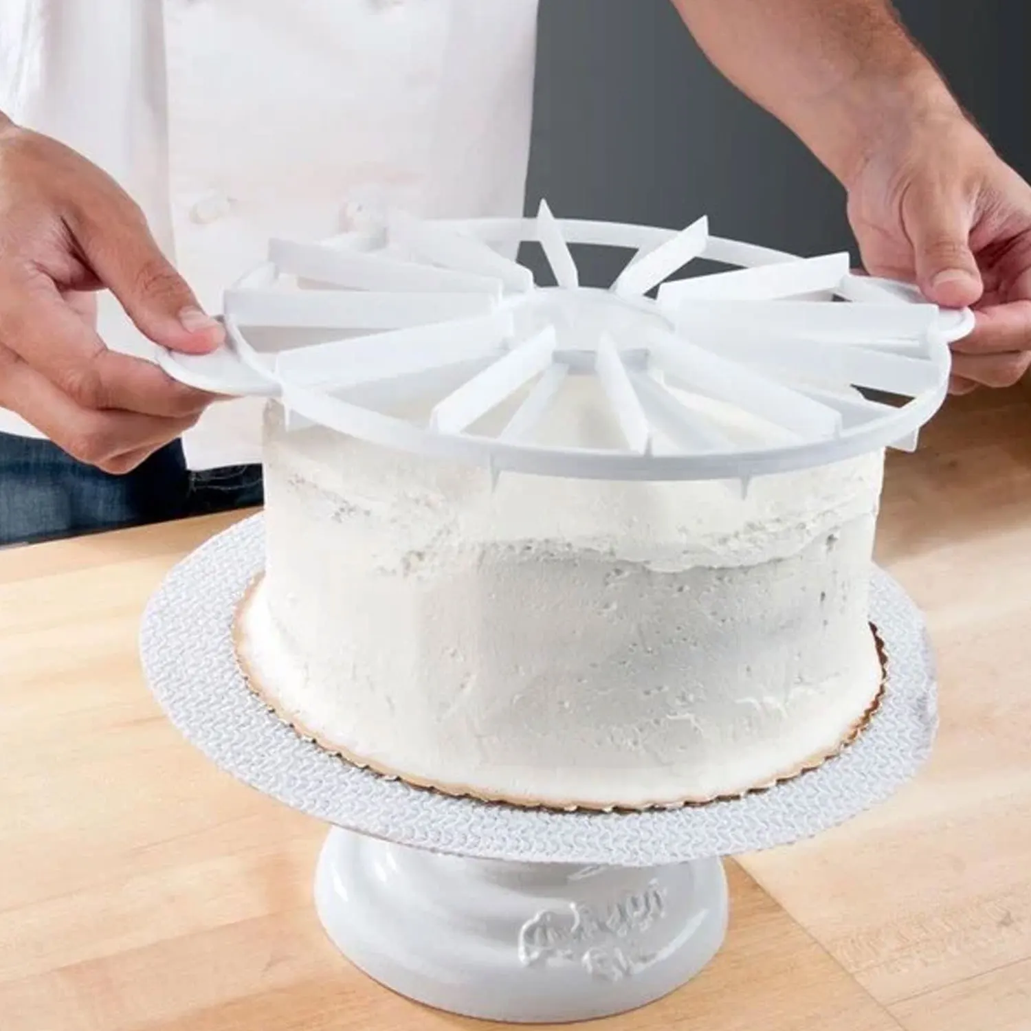 Round Cake Slice & Pie Slicer Marker Cake Divider Cheesecake Cutter  Double Sided Cake Portion Marker