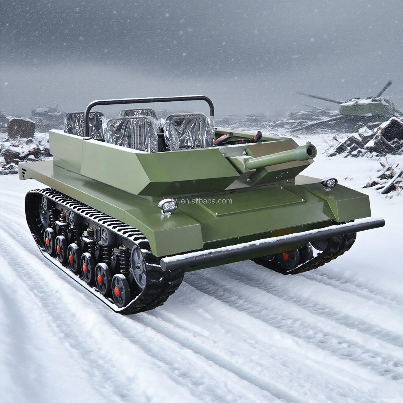 Adult Mini Ride on Tanks Amphibious Tracks Car Crawler Crane Remote ...