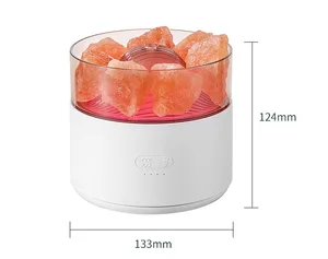 200ml Electric Salt Lamp Home Decorative Volcano Moutain USB Portable Himalayan Salt Stone Air Essential Oil Aroma Diffuser
