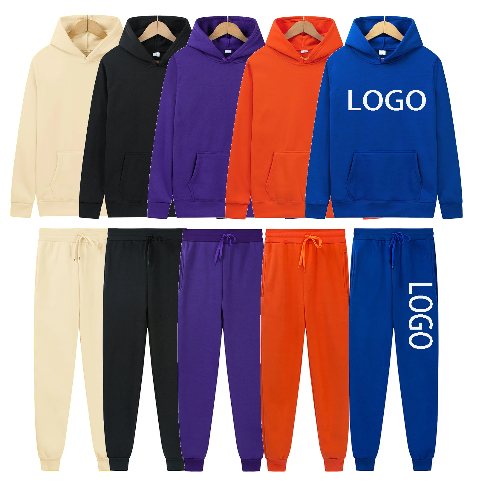 Hot Sale Custom Sweat Suits Tech Fleece Tracksuit Sweatsuit Unisex Sets Men's Sportswear Hoodie