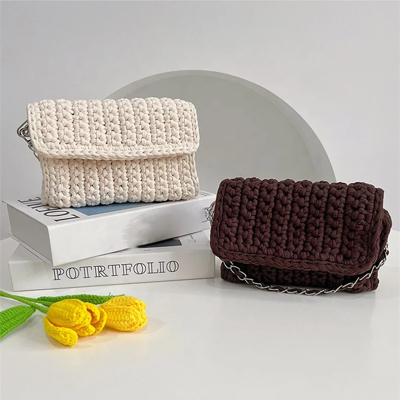 Hand Crocheted T Shirt Yarn Bags at Rs 3000/piece, Crochet Bags in Vasai
