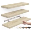 Natural wood color, 3 pieces per sheet