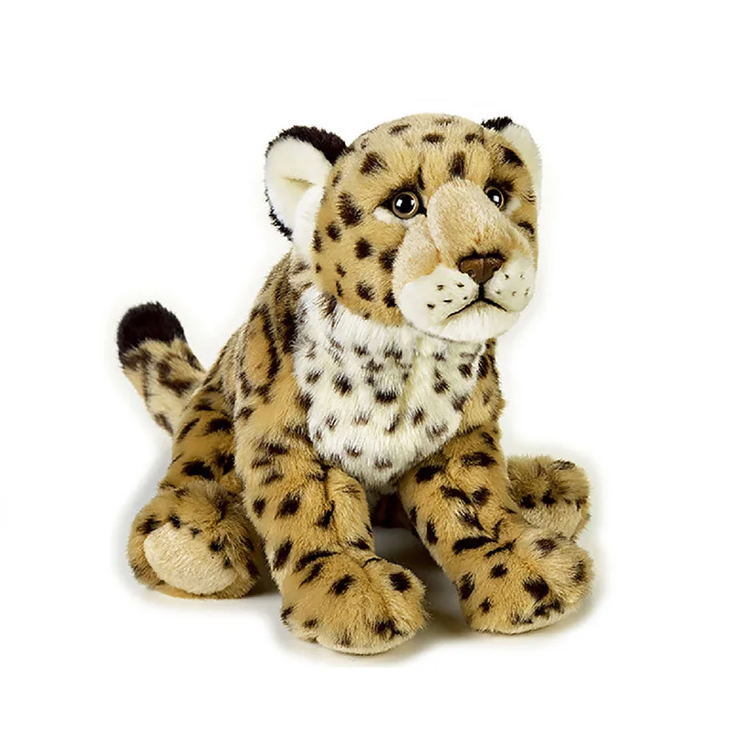 Realistic Yellow Spotted Leopard Stuffed Animal Plush Toy Simulated Wild Animal Leopard Plush Toy/-777061