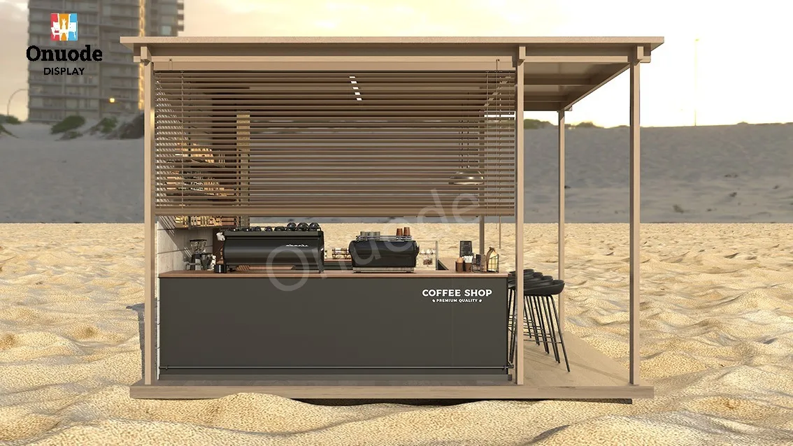 Design Juice and Coffee Kiosk Showcase for Malls Unique Mall Kiosk Design for Product Display
