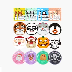 Private Label  Face Beauty Moisturizing Sheet Mask Mascarillas Faciales Functional Character Kid Printed Animal Facial Mask