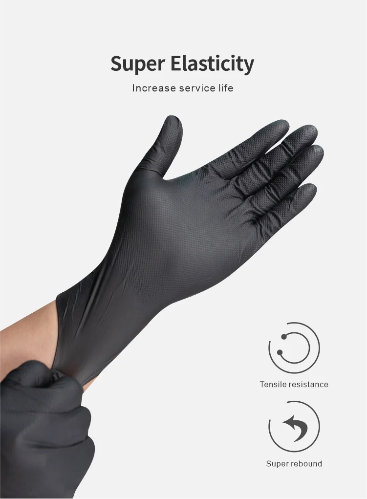 8mil 9mil Black Nitrile Heavy Duty Mechanic Safe Work Touchntuff Latex