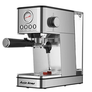 Semi- Automatic Double Boiler Espresso Coffee Maker Smart Digital Italian Portable Steam Machine Home Milk Tank Expresso Maker