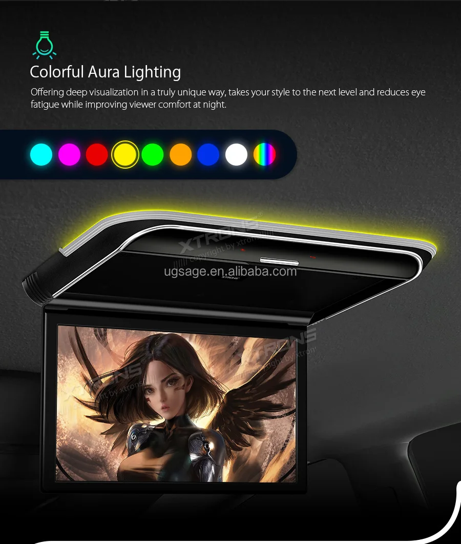 Fast Free Shipping WiFi XTRONS Android Car Overhead Player 15.6 Inch Wide IPS Screen Car Roof
