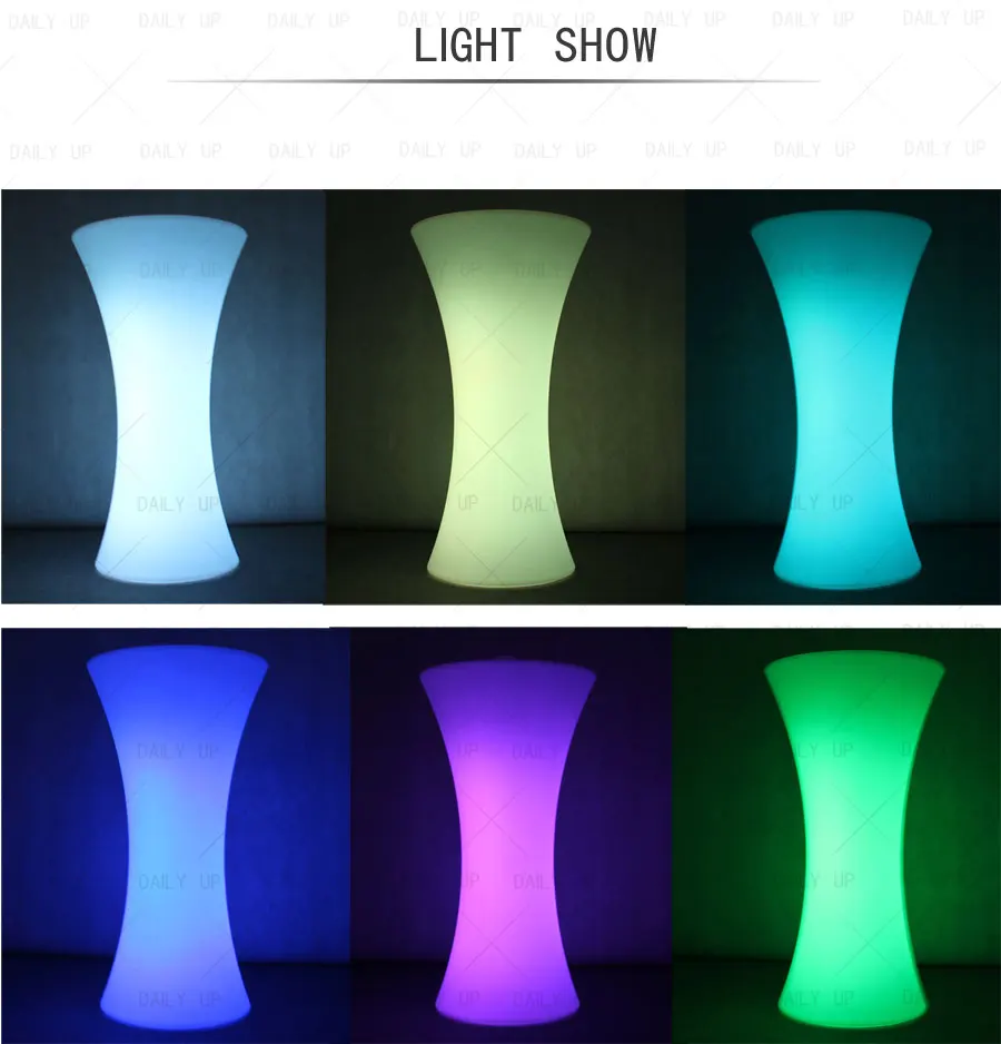 Chargeable Led Light Bar Table Round Night Club Table Square Wedding Party Table Exhibition Desk With Battery Remote