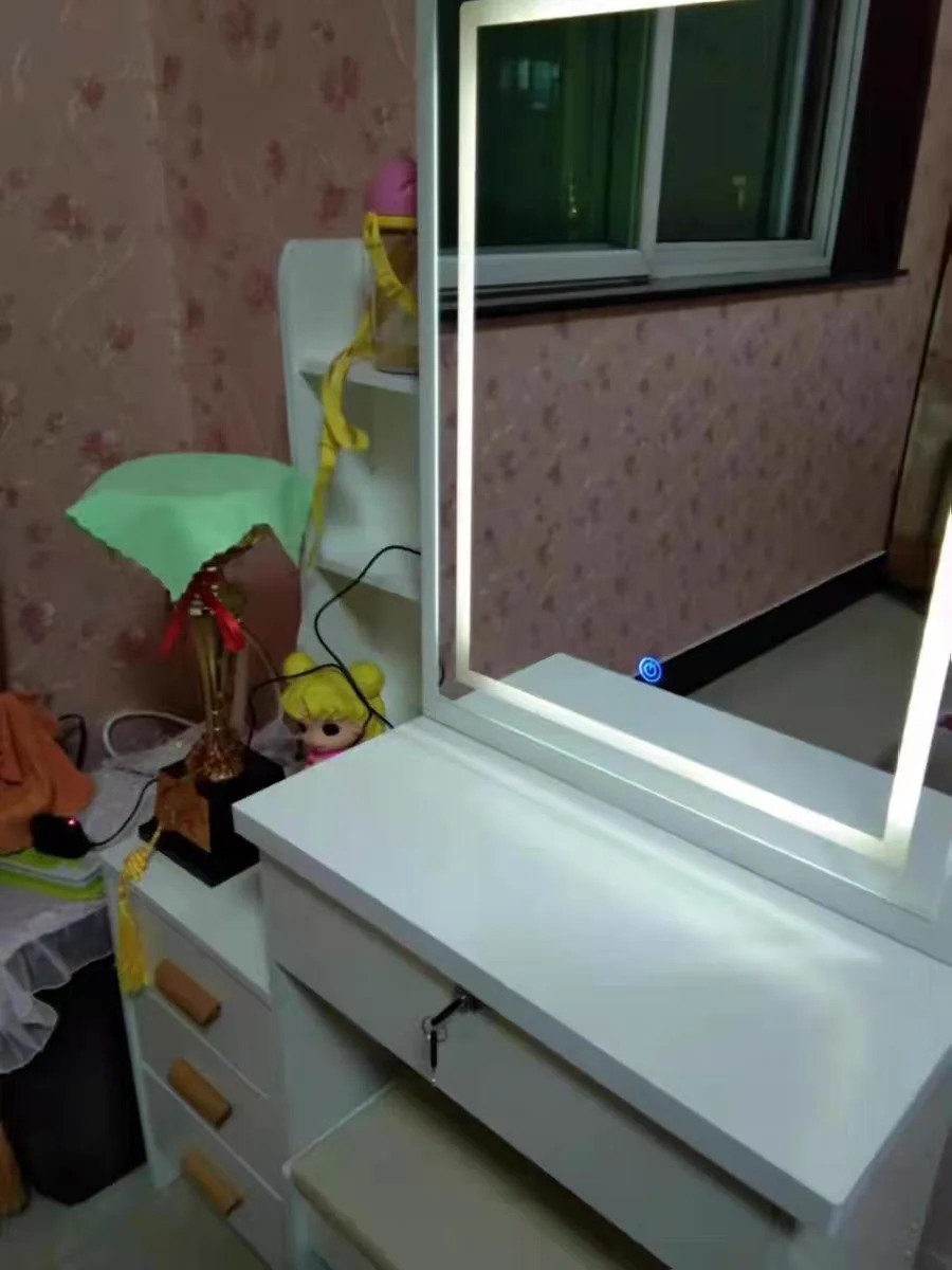 Most Popular Factory Price Mirrored Vanity Dresser Set With 6 Drawers