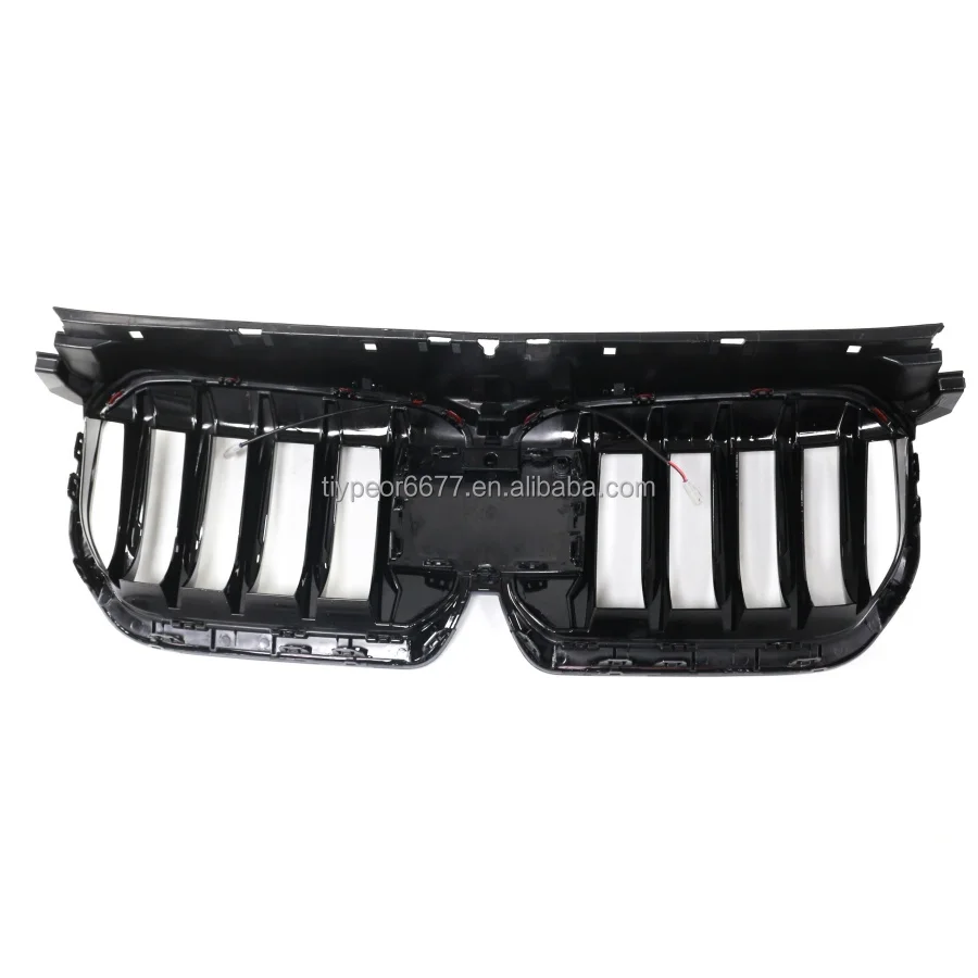 product tiypeor car front bumper led grille for bmw x1 u11 2023   2025 single bar led front bumper kidney grille mesh grille-8