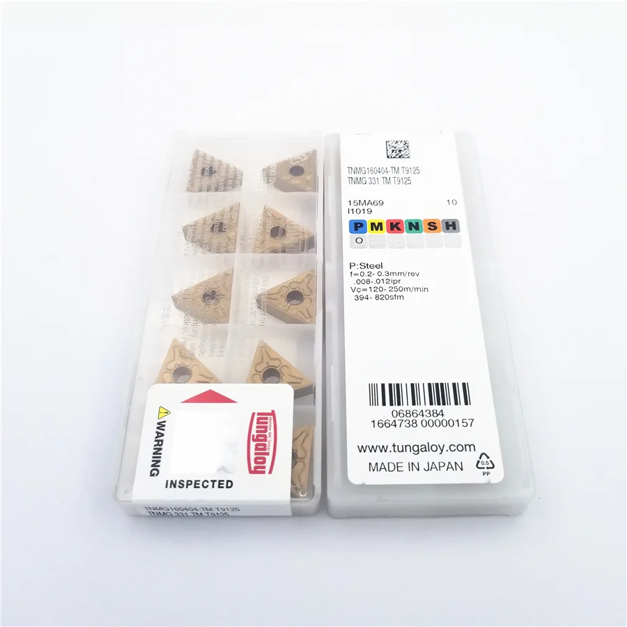 Tungaloy TNMG331-TM & TNMG160404-TM T9125 Carbide Inserts - 10-Pack For Cast Iron Turning