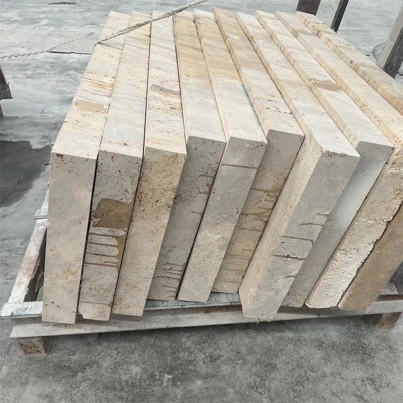 High Quality Natural Travertine Stone Modern Polished for Indoor Use-for Interior Door Kitchen Countertop Bathroom Vanity Hotels