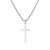 Outer hole cross twist chain silver