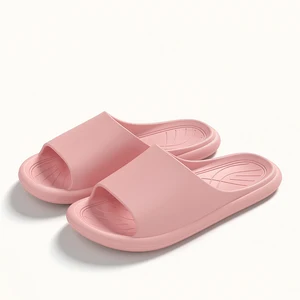 Couples Open-Toe Indoor Summer for Slippers Home Use Waterproof Soft EVA  Lining Anti-Slip Comfortable  Candy Colors Design