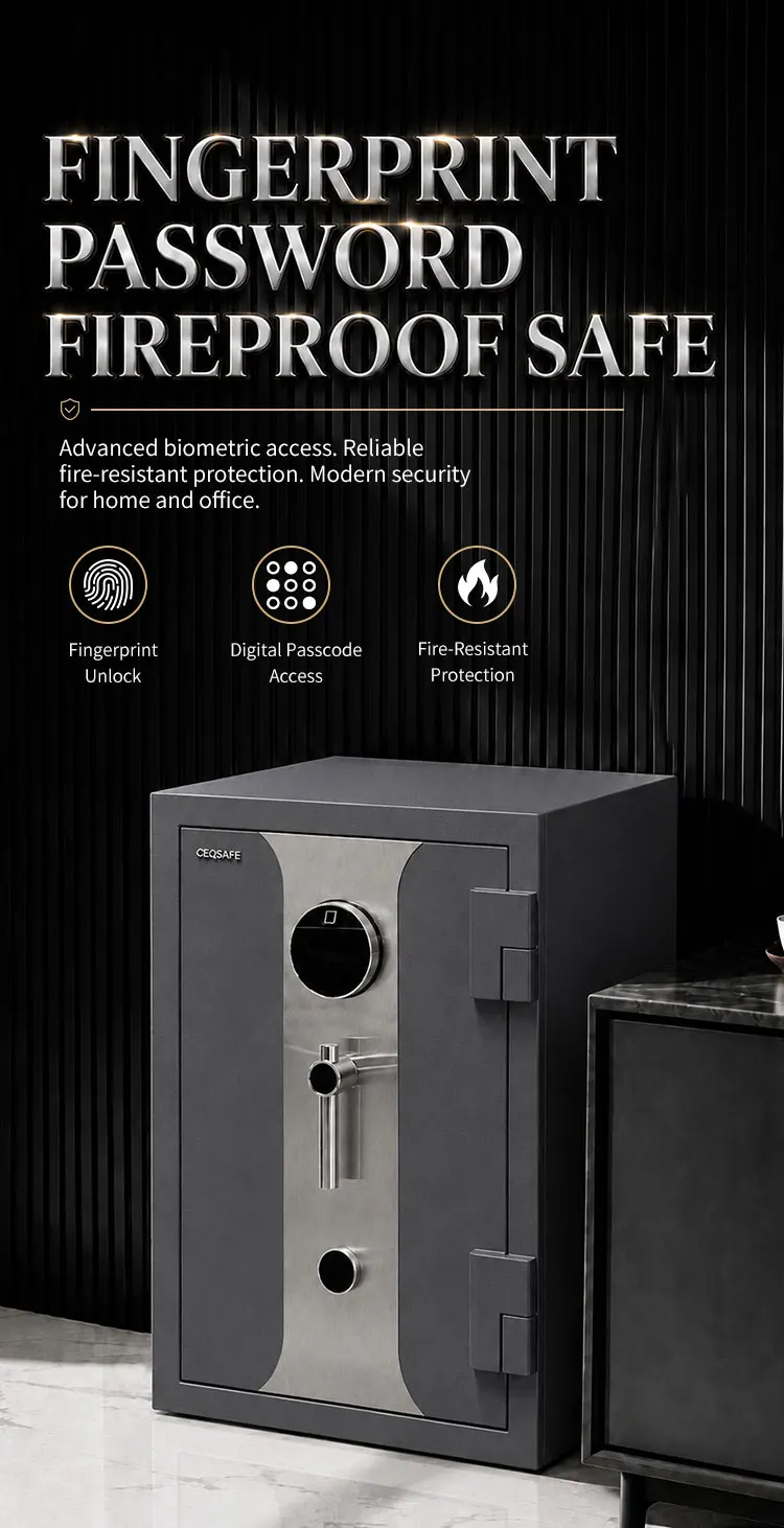 aj 700 ceqsafe commercial metal fireproof safe box combination lock three spoke handle felectronic digital fingerprint key lock-5