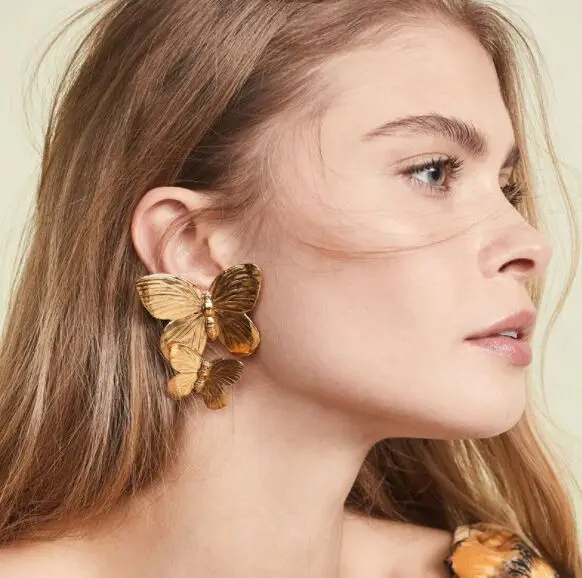 butterfly statement earrings