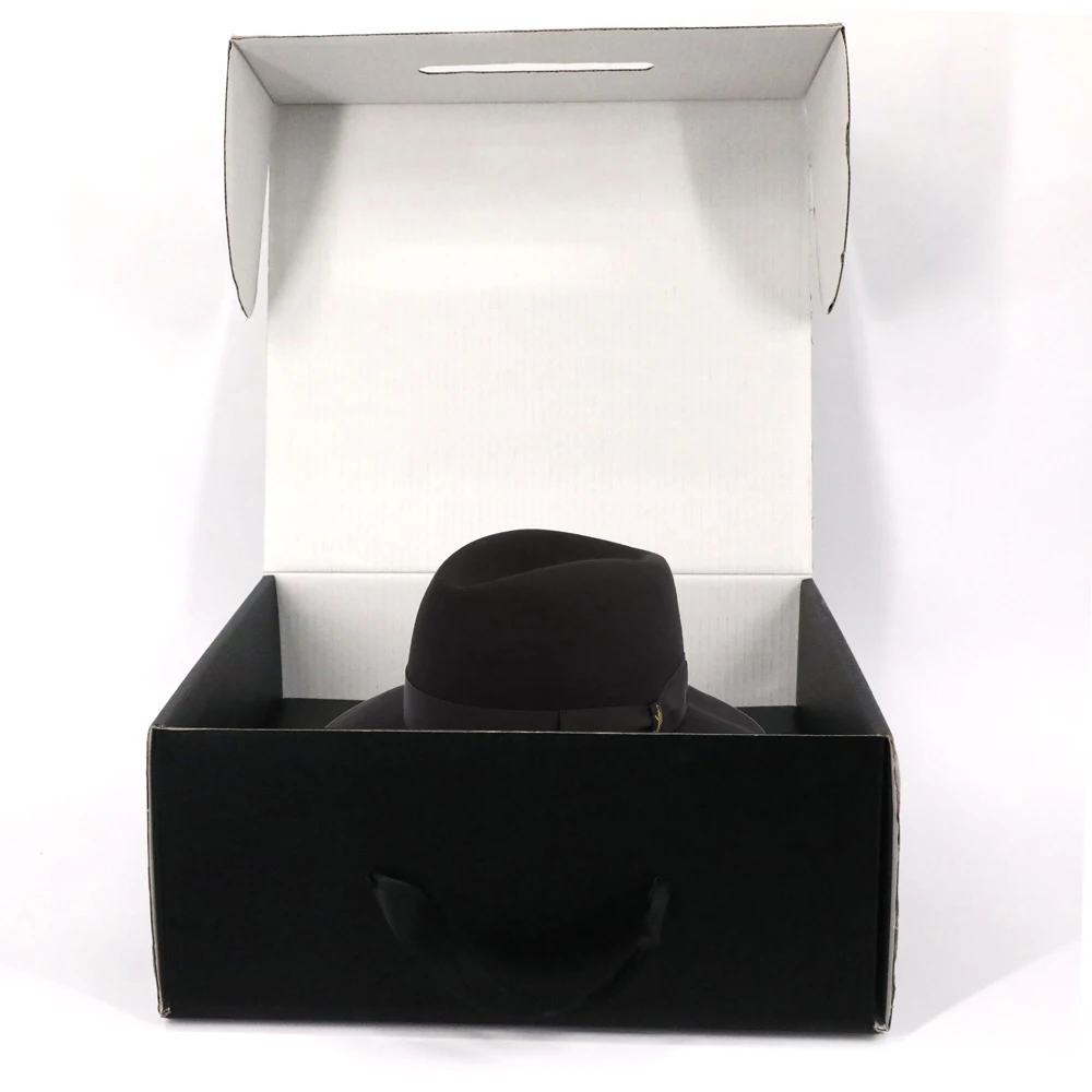 Recycled Cardboard Hat Box Packaging Custom Mailer Boxes With Inserts With Handle