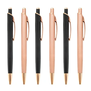 Customizable Logo Metal Ballpoint Pens with Press-Action Design for Promotions Gift and Office Stationery