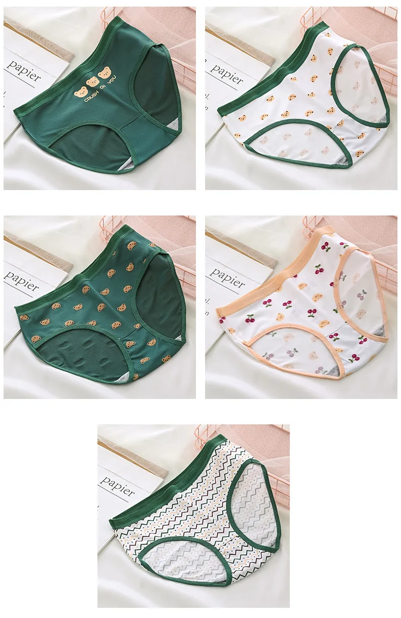 Underwear Women Plus Size Panties Girls Briefs Sexy Lingeries Intimates Cotton Shorts Underpants Cute Panty