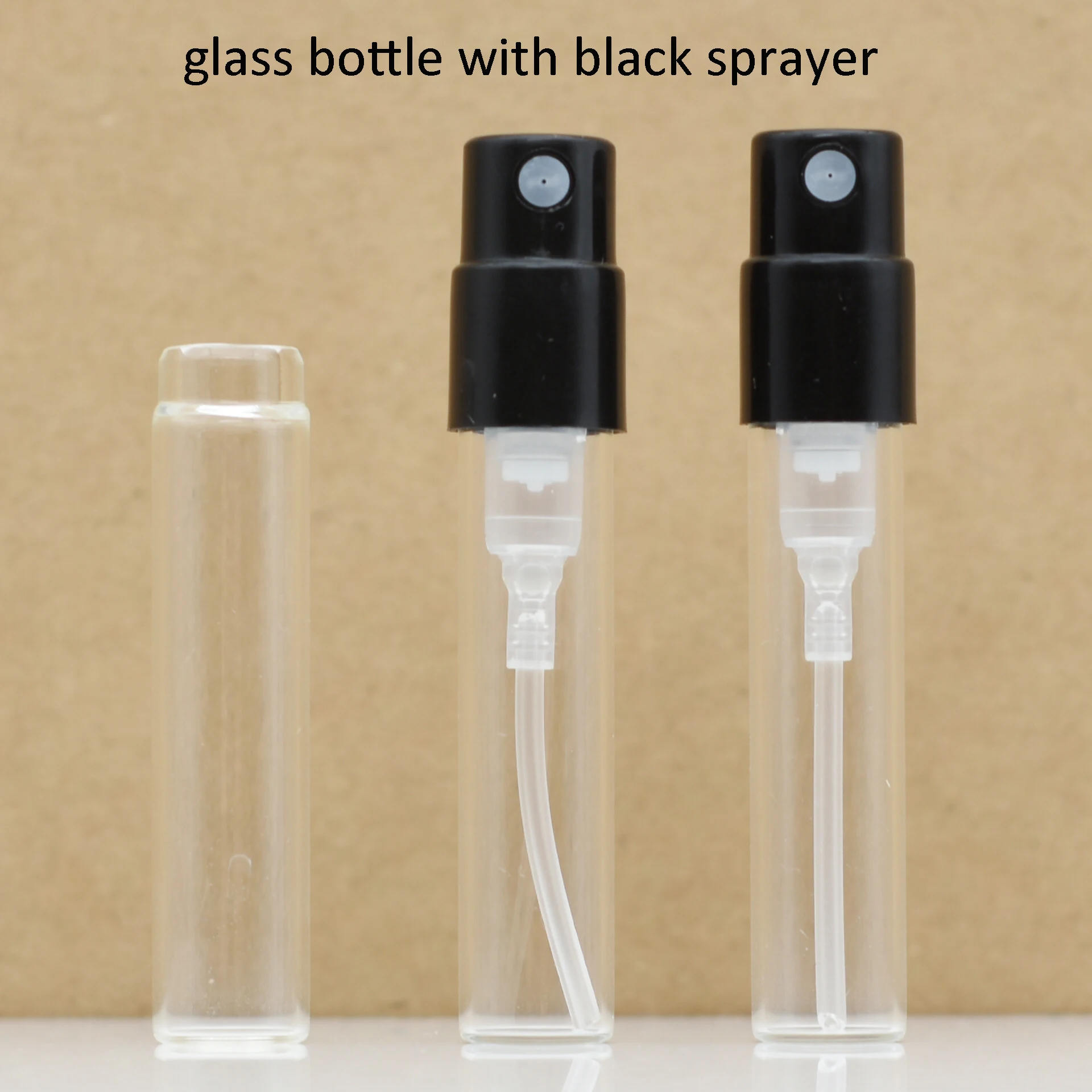 HeLun 1ml 1.2ml Diameter 9mm Mini Tester Mist Atomizer Perfume Sample Glass Bottles