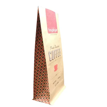 Gravure Printing Eco Friendly Custom Recycle Biodegradable Kraft Paper Coffee Packaging Stand up Compostable Pouch Bag