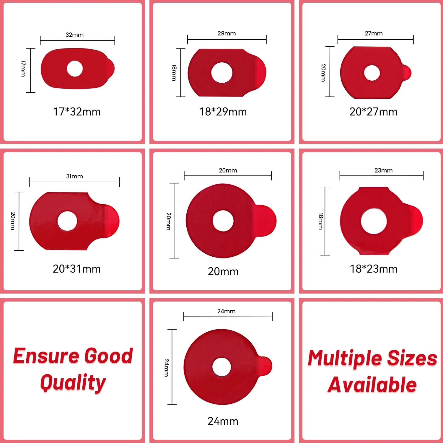 High Quality Lens Blocking Pads optical Lens Blocking QF-RED Pads Optical Glasses Lens Blocking Pads
