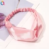 Diadema Cruzada de Satén - Rosa Brillante