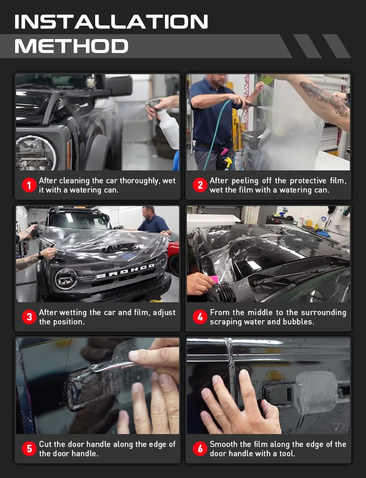 7mil Thickness Color PPF Car Paint Protection Film with 90% IR Rejection 99% UV Rejection and 10 Years Warranty