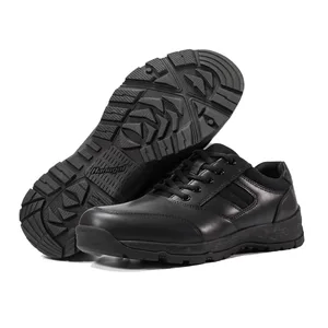 Waterproof Anti-slip Low Top Lace-up Hard-Wearing Casual Black Tactical Training Shoes