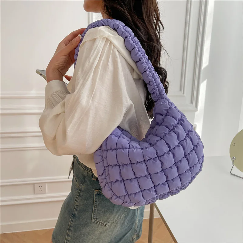 Fashion Soft Puffer Clouds Cute Shoulder Bags Winter Cotton Padded ...