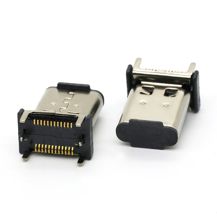 USB C Connector H=12MM Vertical SMT Type 24Pin USB C Female Connector ...