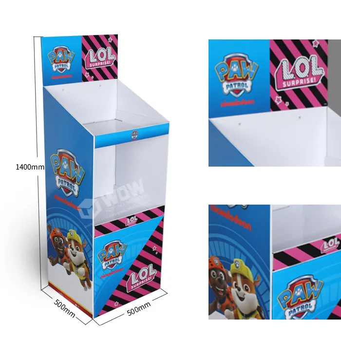 Tall Cardboard Display Shelf Toys Placement Cardboard Display Kids Toy