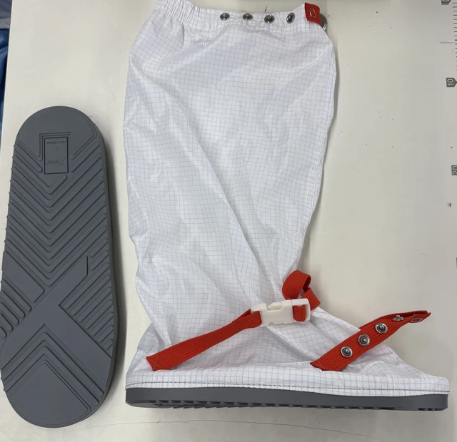 Lab Cleanroom Industry High Temperature sterile  Fabric Washable Rubber Sole Shoe Cover Boot
