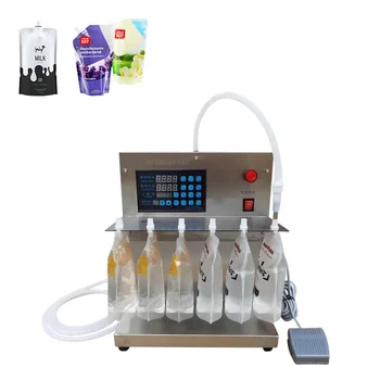 Semi-automatic manual liquid bag filling machine Milk juice beverage mineral water pouch water quantitative filling machine