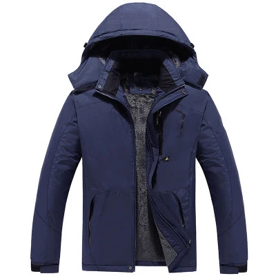 Winter Warm Windproof Windbreaker Mens Thick Big Tall Coat Outdoor Hooded Parka Plus Size Men's Jacket_voghion.com