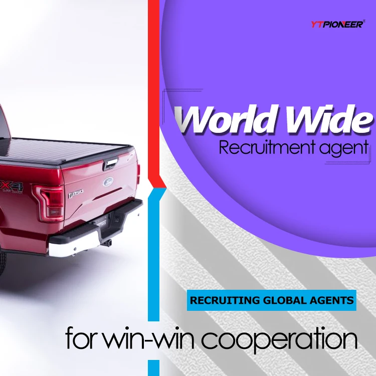 
YTPIONEER алюминиевая жесткая Выдвижная накладка на кровать для пикапа, электрическая накладка на грузовик для Ford Ranger T6 2012-2020 