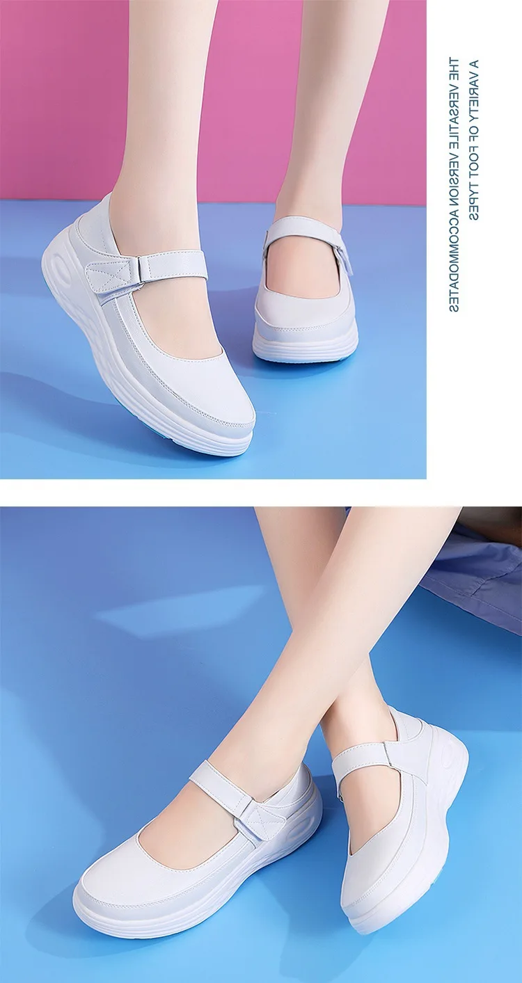 HOT Women's Nursing Shoes for Hospital Nurse White Shoes Casual Comfort Breathable Soft Bottom Flat Anti-slip Safety Work Shoes