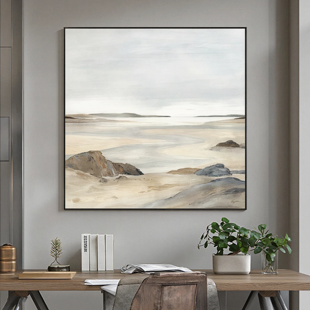 Custom Wholesale Modern Landscape Oil Painting - Mountain Canvas Wall Art for Hotel Home Decor Bulk Order