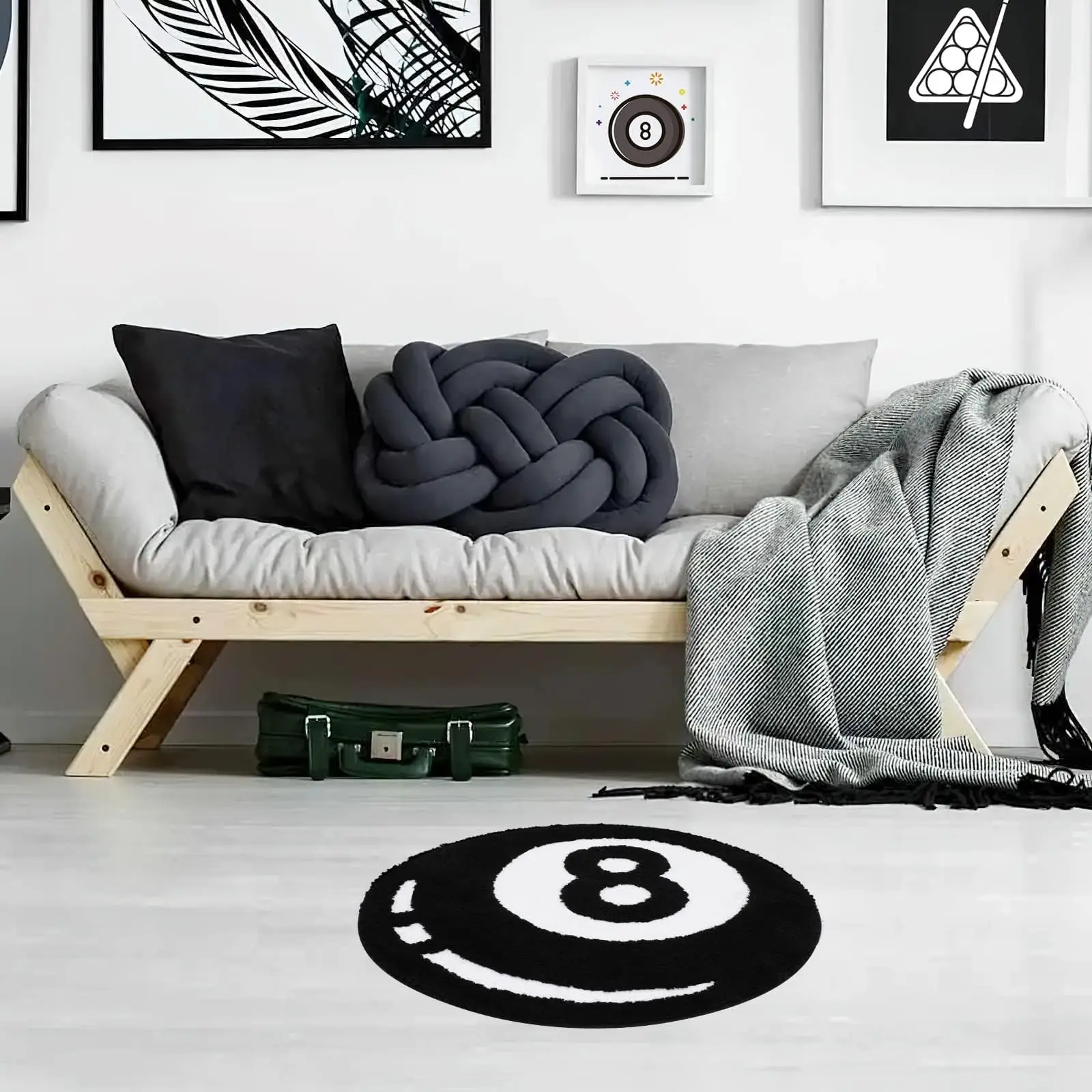 8 Ball Rug Shaggy Area Rug Bathroom Mat Floor Carpet Hypebeast