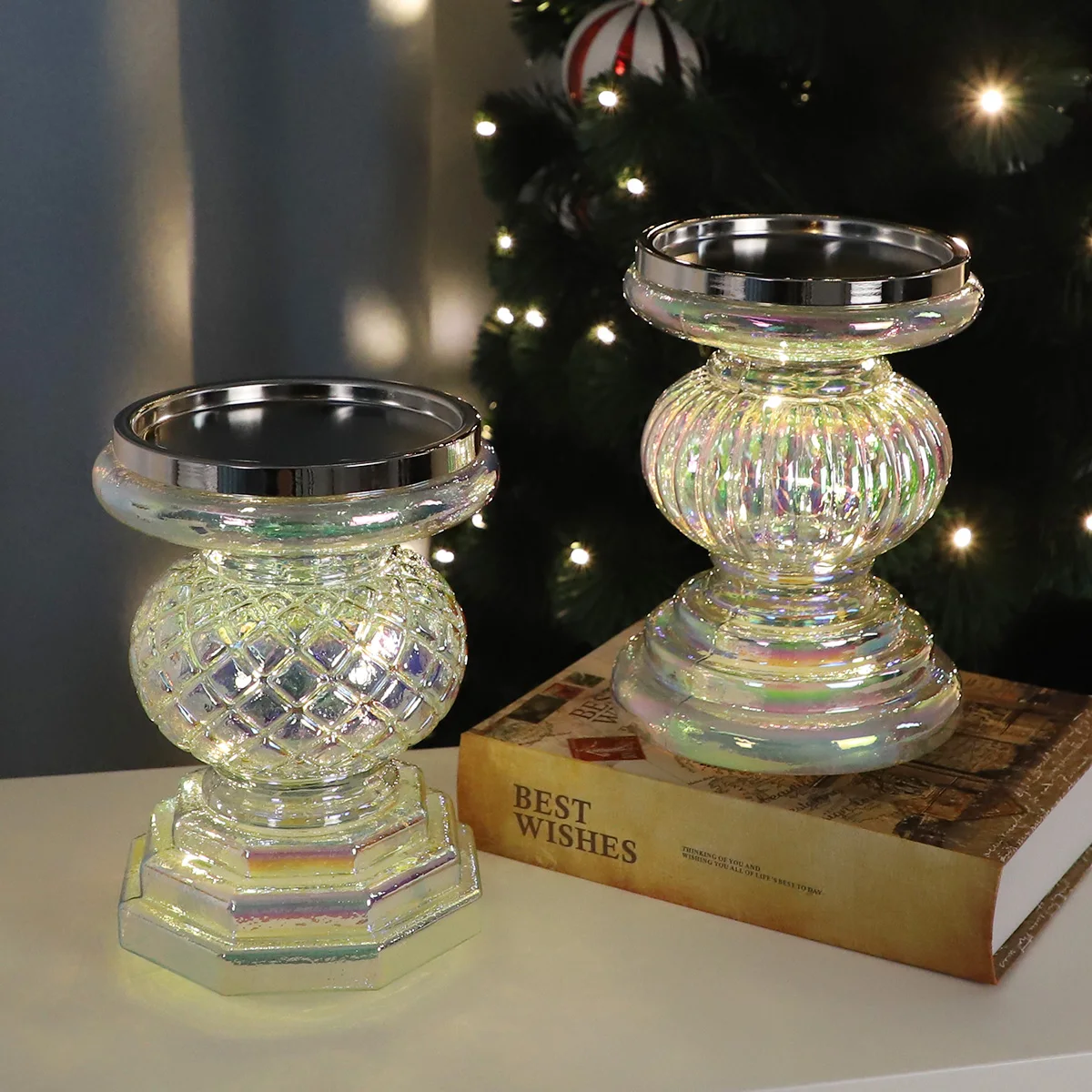 Glass Candle Holder Light Votive Holder Wedding Centerpiece Floating Candle Holders