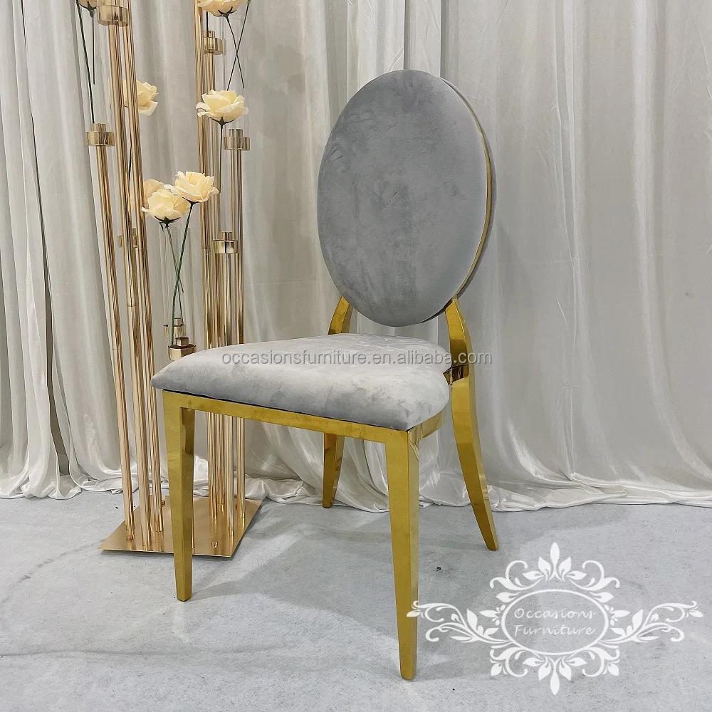 Golden Ring Back Chair Wedding Chairs O Back Stainless Steel Events