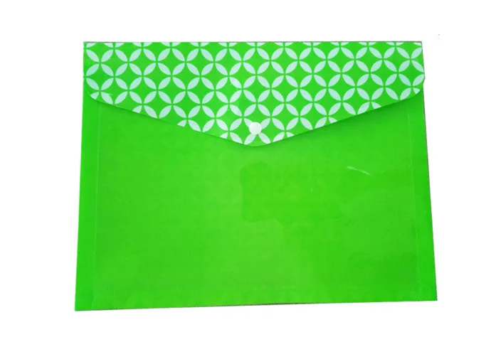 Custom Pp Plastic A4 Envelope Document Snap Closure Folder Clear Button ...