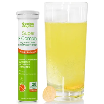 OEM Private Label Super B-Complex Liquid B-Vitamin Effervescent Drink Fast Action Energy Supplement
