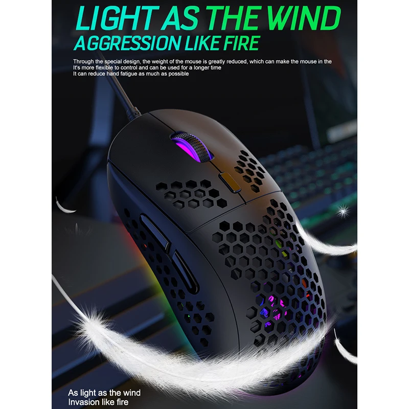 Ziyou Lang T60 Wired 62-key 60% Gaming Keyboard & Mouse Set With